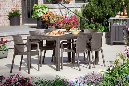 מערכת ישיבה מלודי שולחן עם 6 כסאות באלי MELODY SET חום 231171 - תמונה 2 מערכת ישיבה מלודי שולחן עם 6 כסאות באלי MELODY SET חום 231171 - תמונה 2