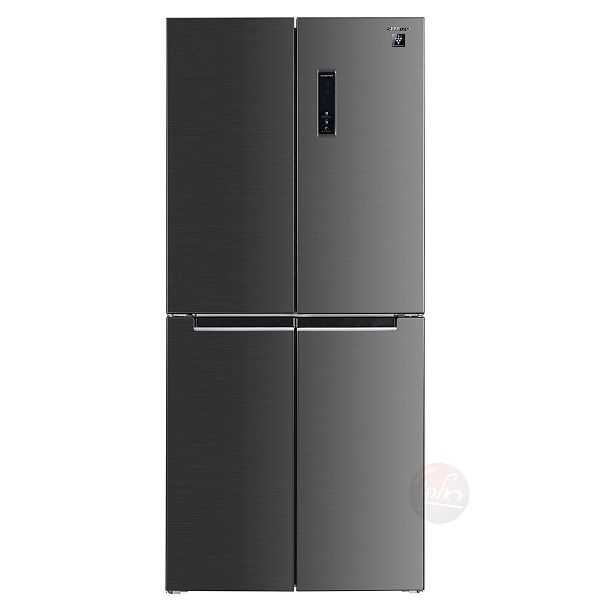 מקרר 4 דלתות 401 ליטר נירוסטה מושחרת SHARP SJ8430SLID שארפ - תמונה 1