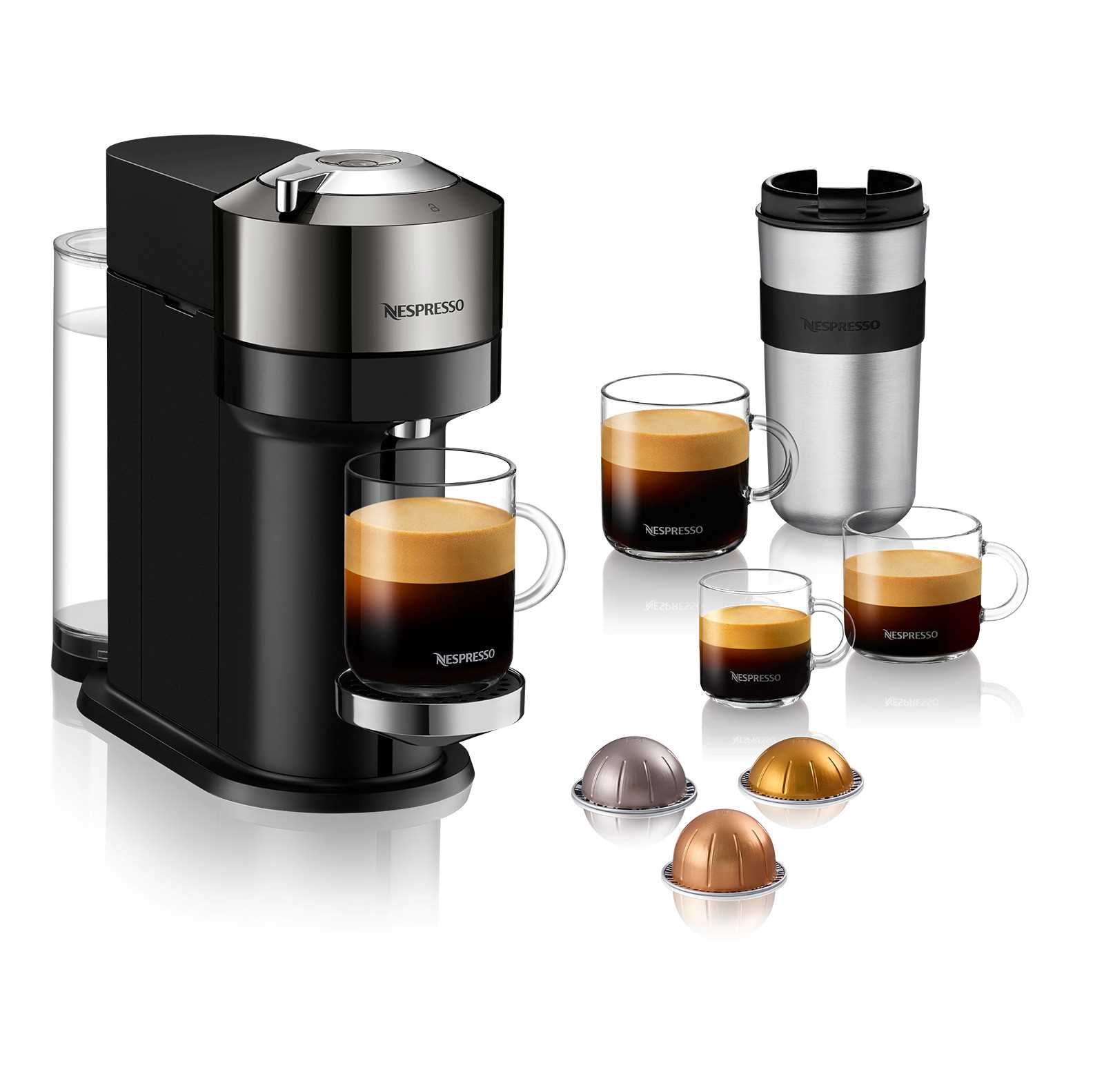 מכונת קפה NESPRESSO VertuoNext GCV1 כרום נספרסו - תמונה 1 מכונת קפה NESPRESSO VertuoNext GCV1 כרום נספרסו - תמונה 1