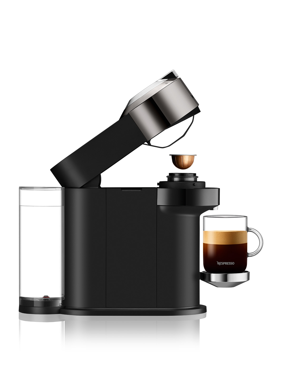 מכונת קפה NESPRESSO VertuoNext GCV1 כרום נספרסו - תמונה 4 מכונת קפה NESPRESSO VertuoNext GCV1 כרום נספרסו - תמונה 4