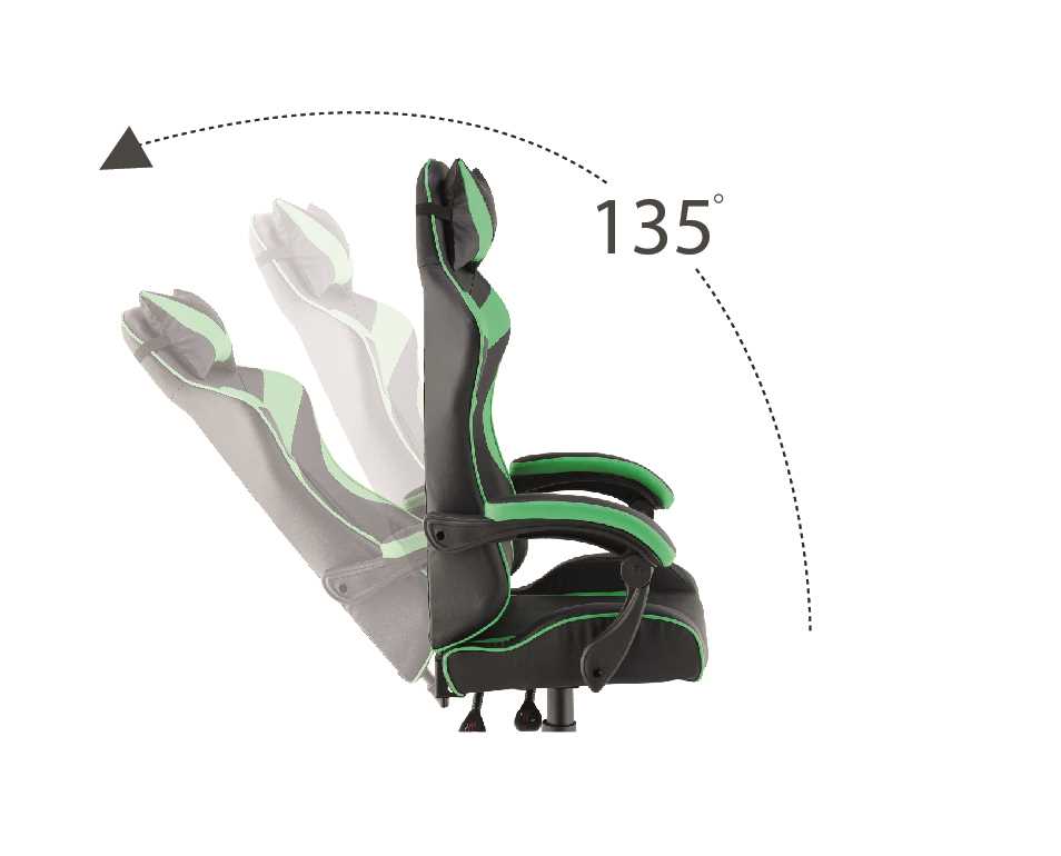 כסא גיימרים אורתופדי דגם PRO3 מבית NINJA EXTRIM שחור ירוק - תמונה 4 כסא גיימרים אורתופדי דגם PRO3 מבית NINJA EXTRIM שחור ירוק - תמונה 4