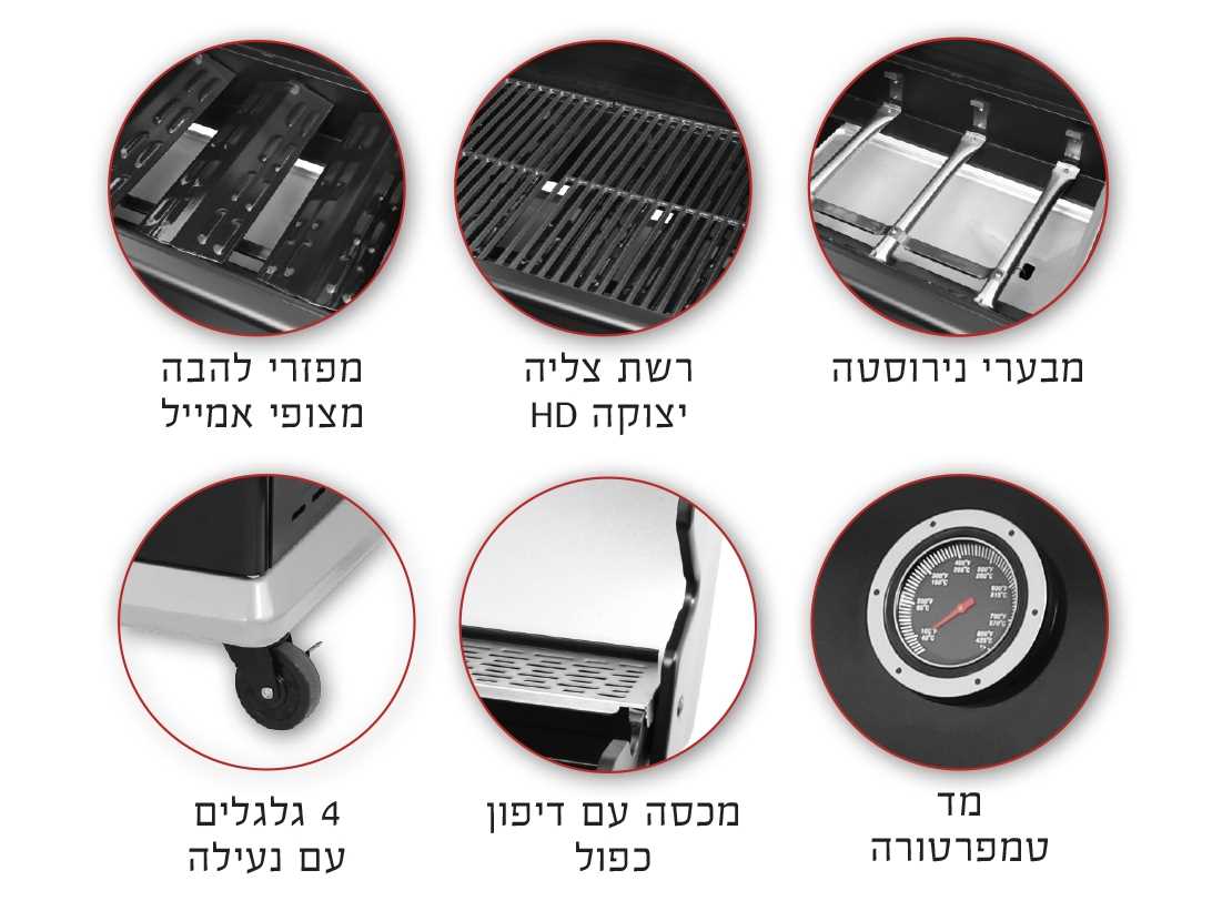 גריל גז ROYAL GOURMET + כירת צד דגם ELEGANT 5B - תמונה 2 גריל גז ROYAL GOURMET + כירת צד דגם ELEGANT 5B - תמונה 2