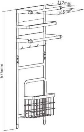 מתלה אחסון מגנטי למכונת כביסה EAZO Super Hanger L - תמונה 6 מתלה אחסון מגנטי למכונת כביסה EAZO Super Hanger L - תמונה 6
