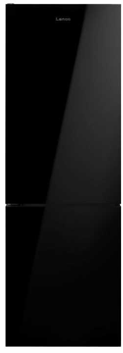 מקרר 2 דלתות LENCO מקפיא תחתון צבע שחור בציפוי זכוכית  331 ל' דגם LNF-3073BLR לנקו - תמונה 1
