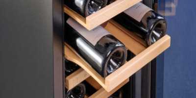 מקרר יין Vinopo מדפי עץ דלת מסגרת פלדת אל-חלד עד 19 בקבוקים דגם NS-18A וינופו - תמונה 5