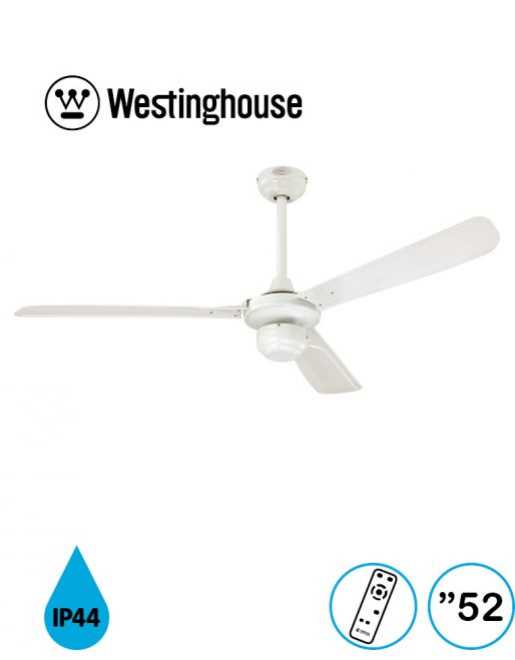 מאוורר תקרה חוץ "52 ללא תאורה Westinghouse דגם Mountain Gale ווסטינגהאוס - לבן - תמונה 2