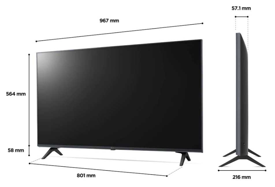 מסך טלוויזיה LG UHD בגודל 43 אינץ' חכמה ברזולוציית 4K דגם: 43UQ80006LD - תמונה 5