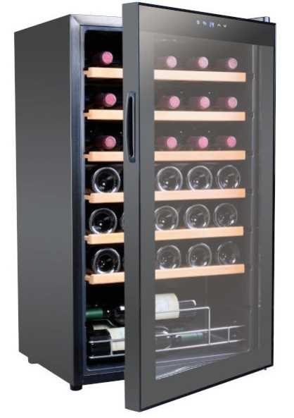 מקרר יין עד 34 בקבוקים עם מדפי עץ CH-98FD2 - תמונה 4
