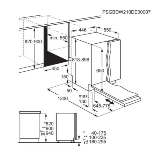 מדיח כלים Electrolux אינטנגרלי צר דגם EEM43200L אלקטרולוקס  - תמונה 3