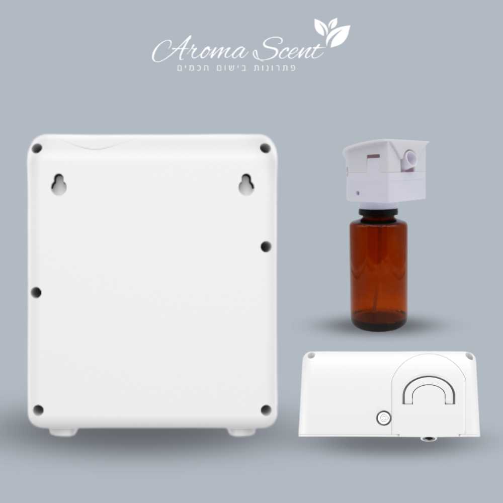 חבילת מפיץ ריח מדגם i50 עם ליטר בושם AROMA SCENT לבן - תמונה 2