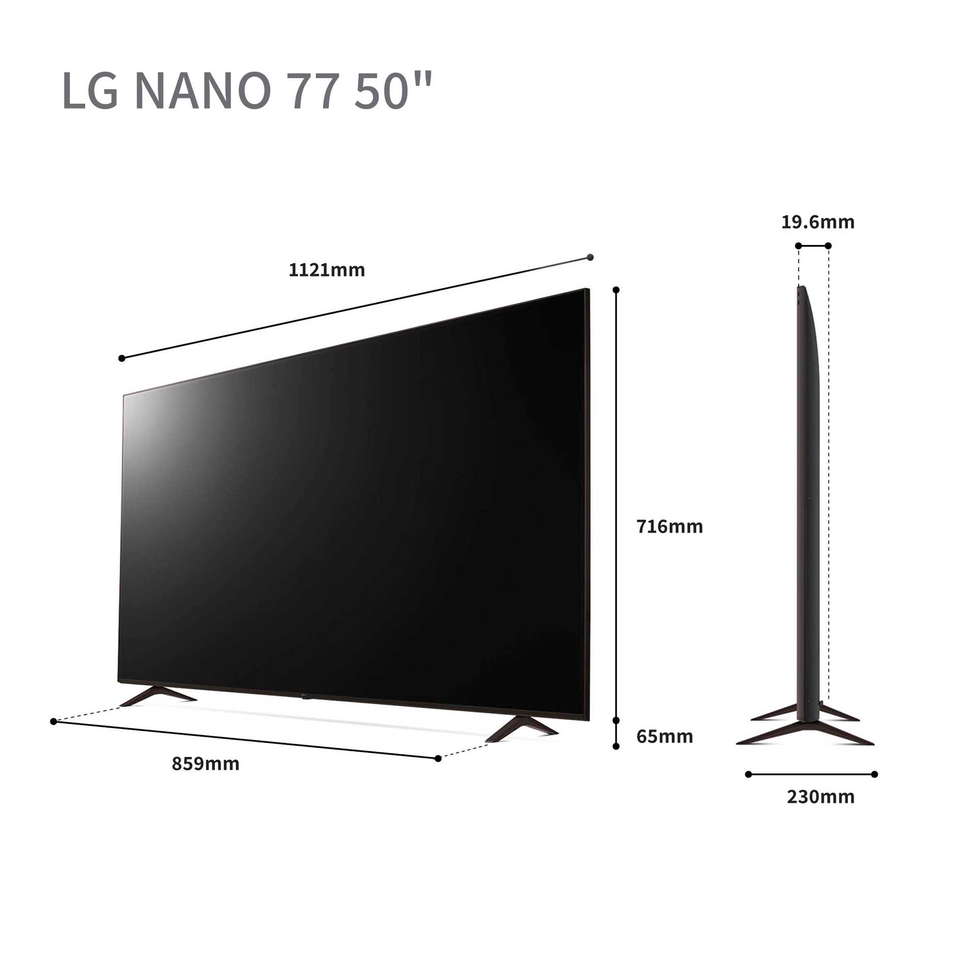 טלוויזיה חכמה 50 אינץ' 4K LG NanoCell Smart TV, דגם: 50NANO776RA - תמונה 4