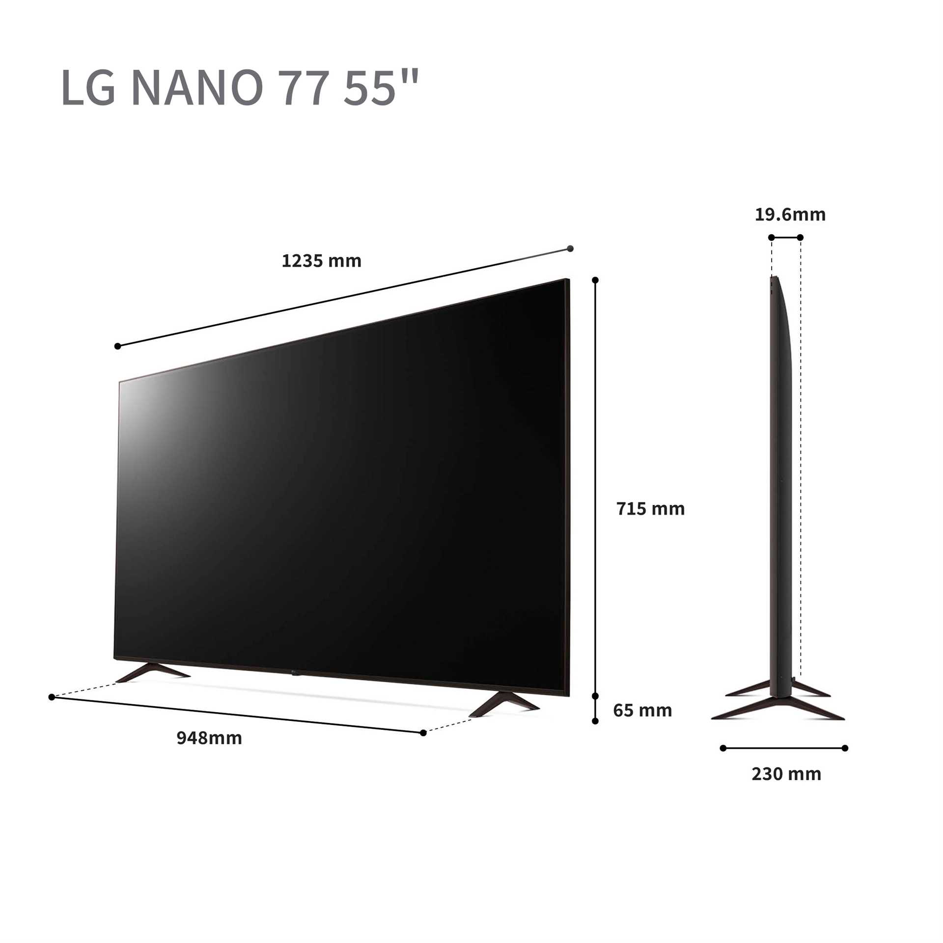 טלוויזיה חכמה 55 אינץ' 4K LG NanoCell Smart TV דגם: 55NANO776RA - תמונה 4