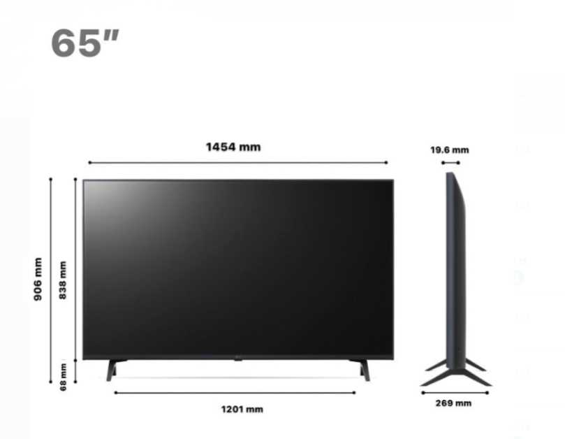 טלוויזיה חכמה 65 אינץ' ברזולוציית LG UHD 4K דגם: 65UR80006LJ - תמונה 4