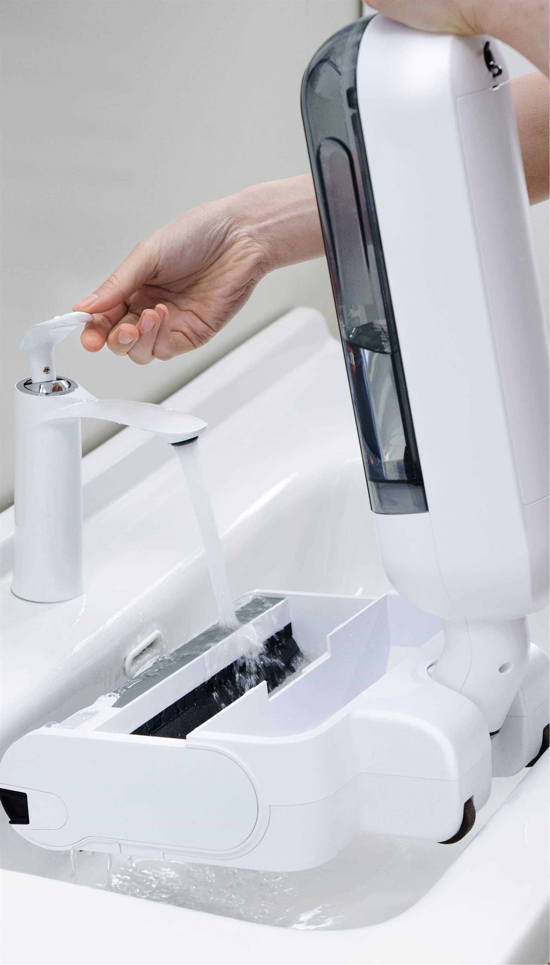 מנקה רצפות שוטף Hizero דגם F100 Bionic לבן - תמונה 4