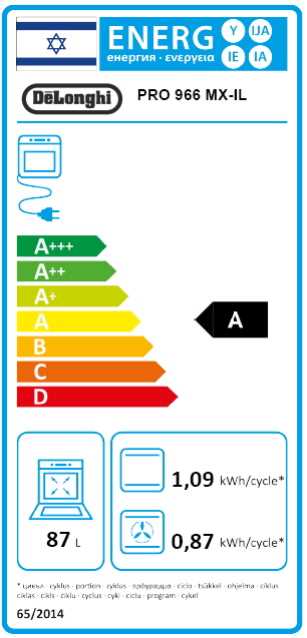 תנור משולב כיריים 6 להבות 90 ס"מ נירוסטה DELONGHI דגם PRO966 MX-IL דלונגי  - תמונה 3