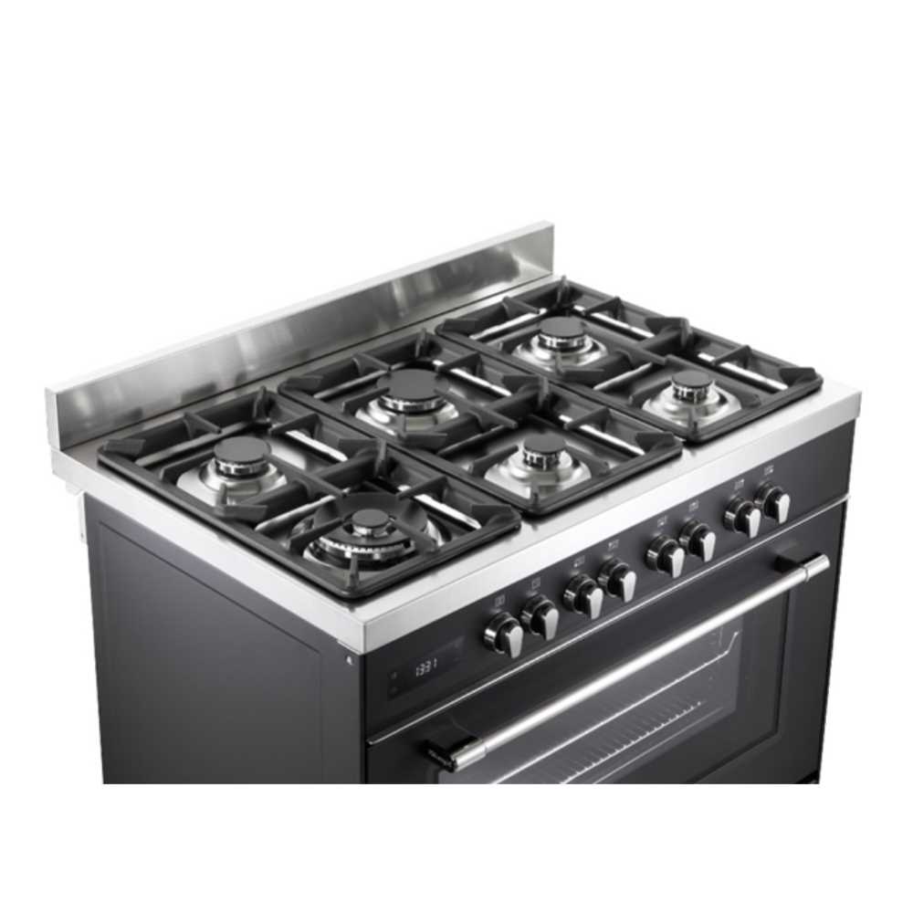 תנור משולב כיריים 6 להבות 90 ס"מ נירוסטה DELONGHI דגם PRO966 MA-IL דלונגי  - תמונה 2