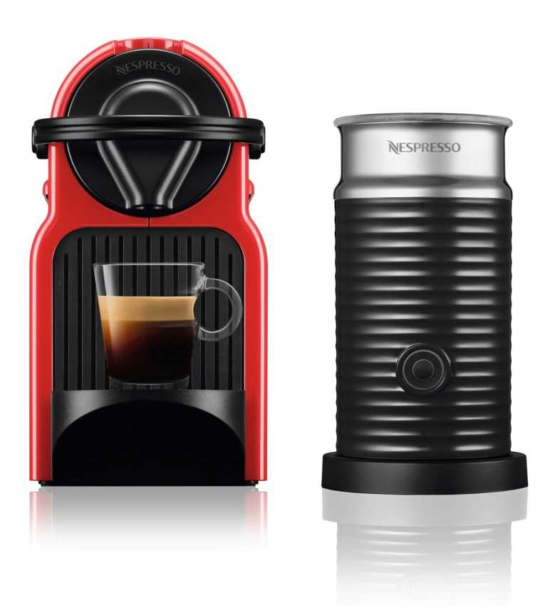 מכונת קפה NESPRESSO איניסייה בצבע אדום דגם C40 כולל מקציף חלב אירוצ'ינו - תמונה 3 מכונת קפה NESPRESSO איניסייה בצבע אדום דגם C40 כולל מקציף חלב אירוצ'ינו - תמונה 3