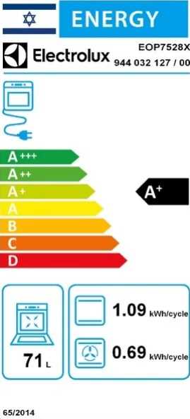 תנור בנוי פירוליטי ELECTROLUX דגם EOP7528X אלקטרולוקס - תמונה 2