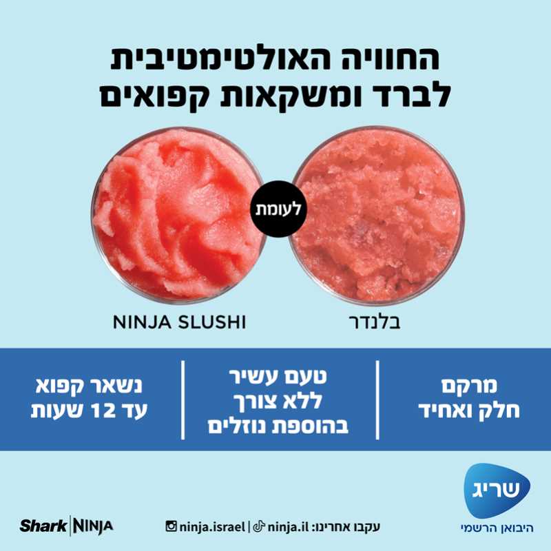 מכונת ברד ומשקאות קפואים Ninja Slushi דגם FS301 - תמונה 4