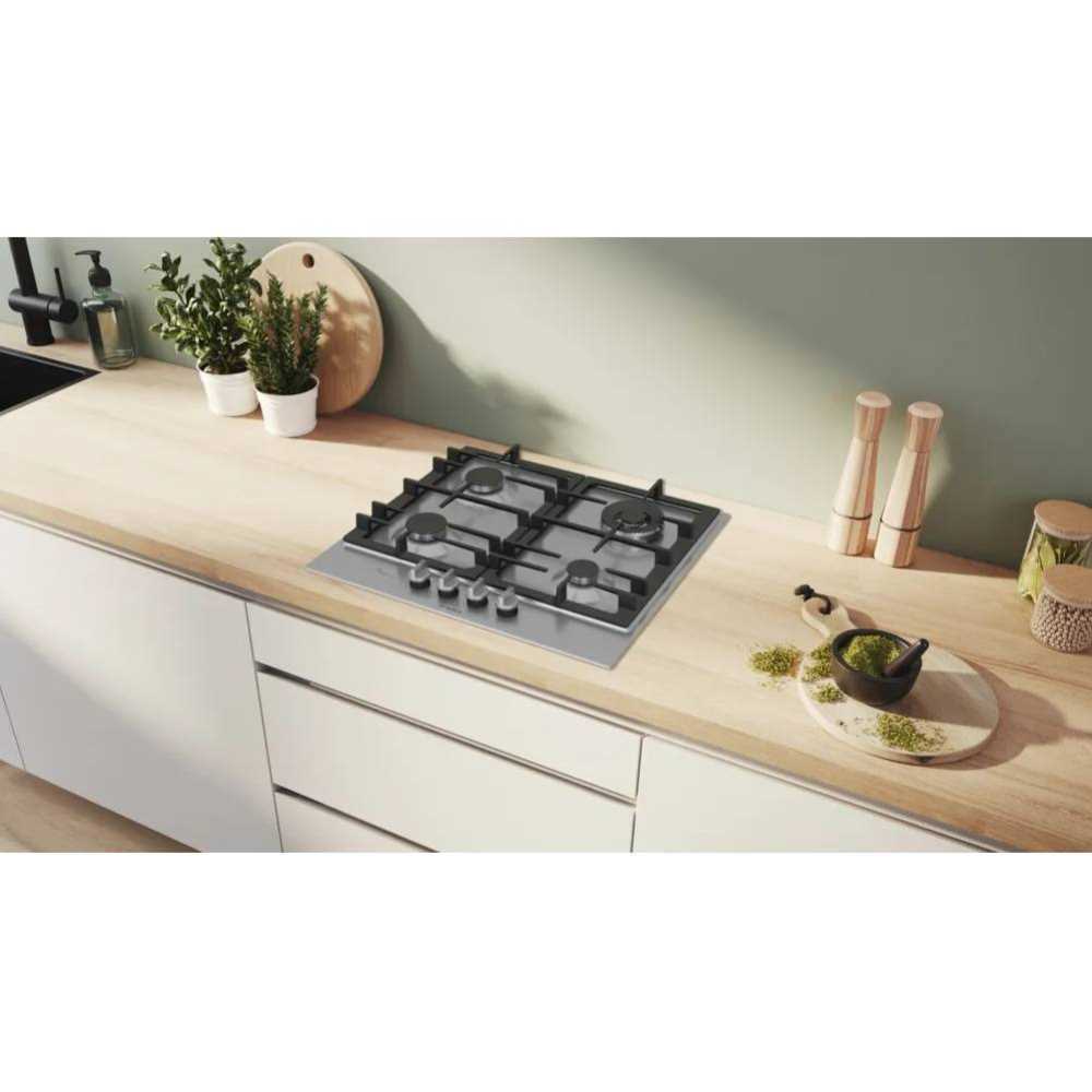 כיריים גז Bosch דגם PCH6A5I90Y נירוסטה בוש - תמונה 2