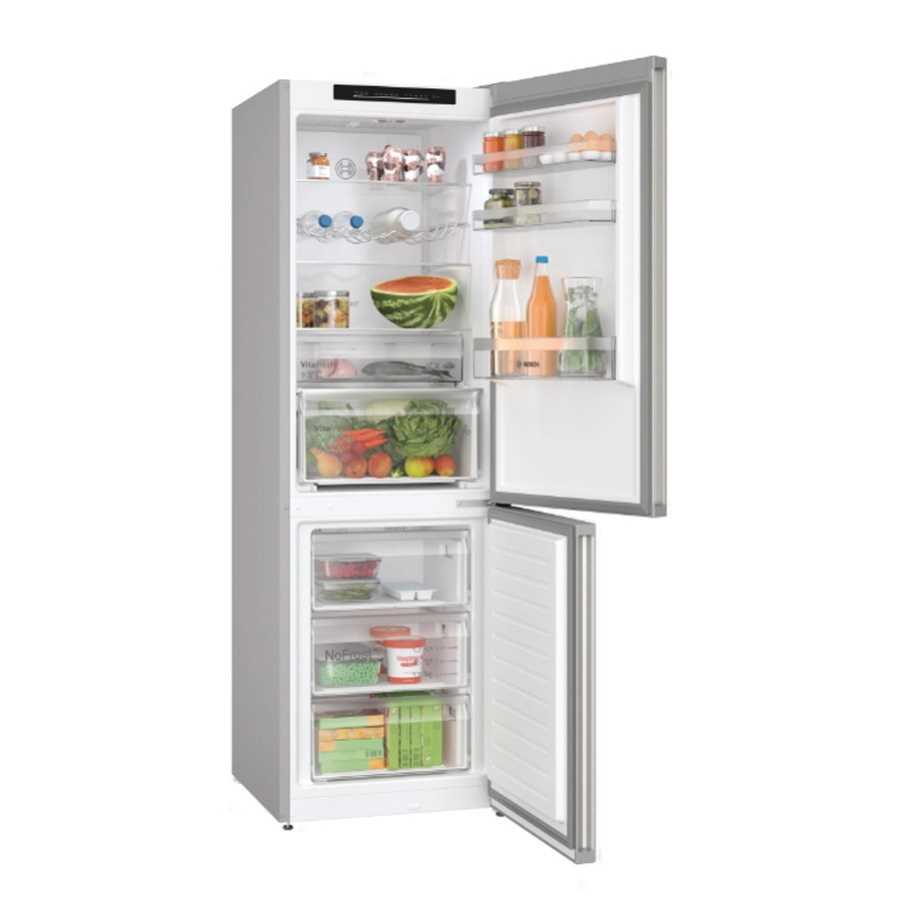 מקרר נירוסטה BOSCH מקפיא תחתון דגם KGN362IDF בוש   - תמונה 2