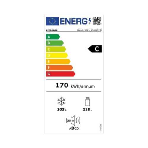מקרר מקפיא תחתון LIEBHERR דגם CBNSFC 5223 ליבהר כסוף - תמונה 3