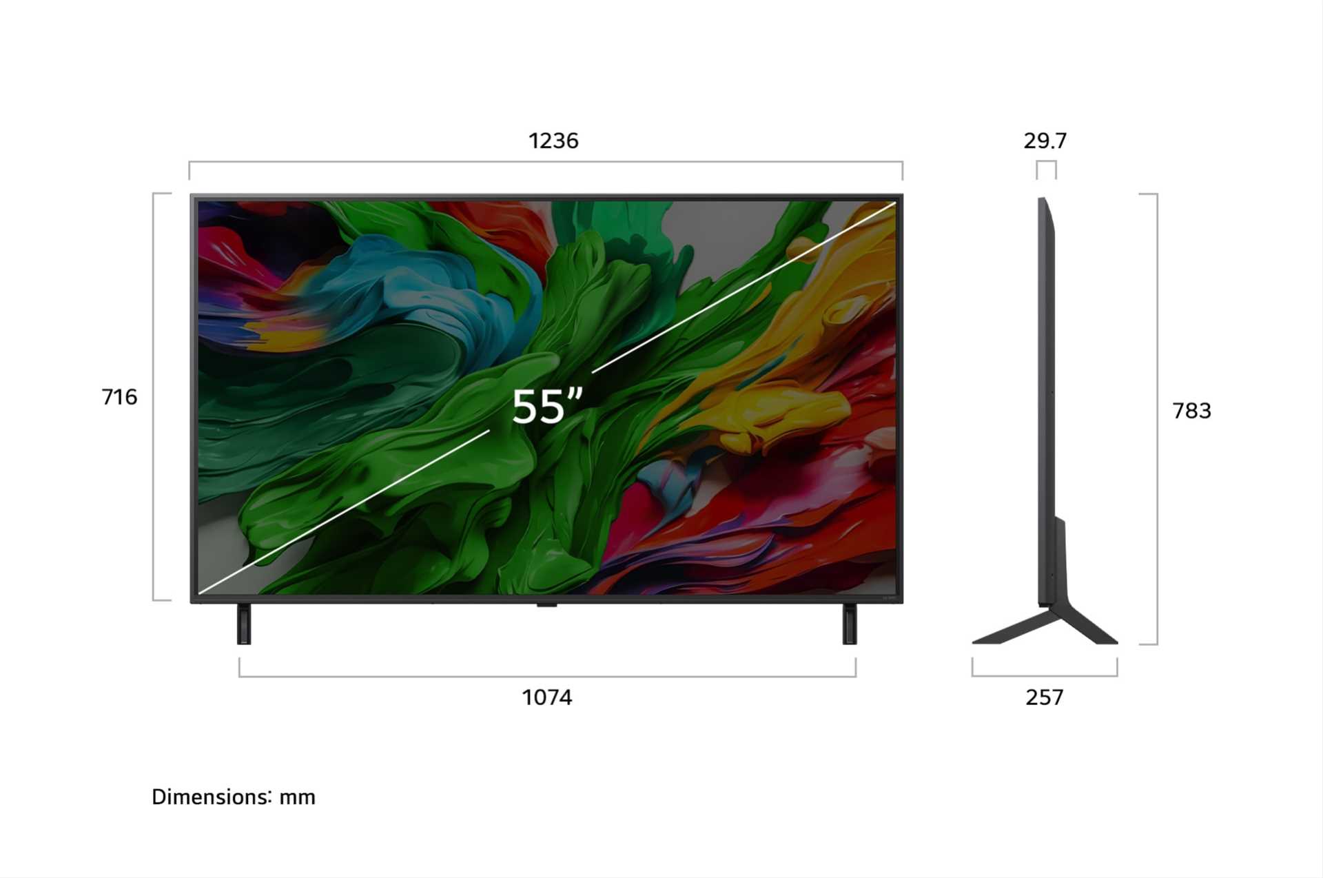 טלוויזיה חכמה "55 LG QNED evo AI QNED86 MiniLED 4K דגם 55QNED86A6A - תמונה 4