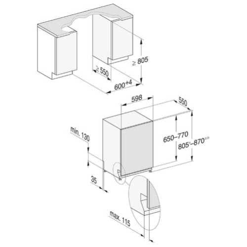 מדיח כלים אינטגרלי Miele דגם G5462 SCVI מילה  - תמונה 3