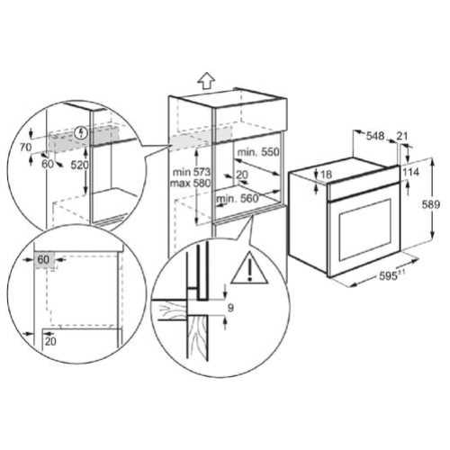 תנור בנוי פירוליטי Electrolux דגם EOP5322K אלקטרולוקס זכוכית שחורה - תמונה 3