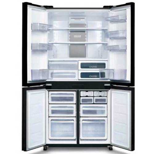 מקרר 4 דלתות זכוכית SHARP דגם SJ-8841-BK שארפ שחור - תמונה 2