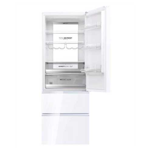 מקרר 3 דלתות זכוכית Haier דגם HTW7720DNGW האייר לבן - תמונה 2