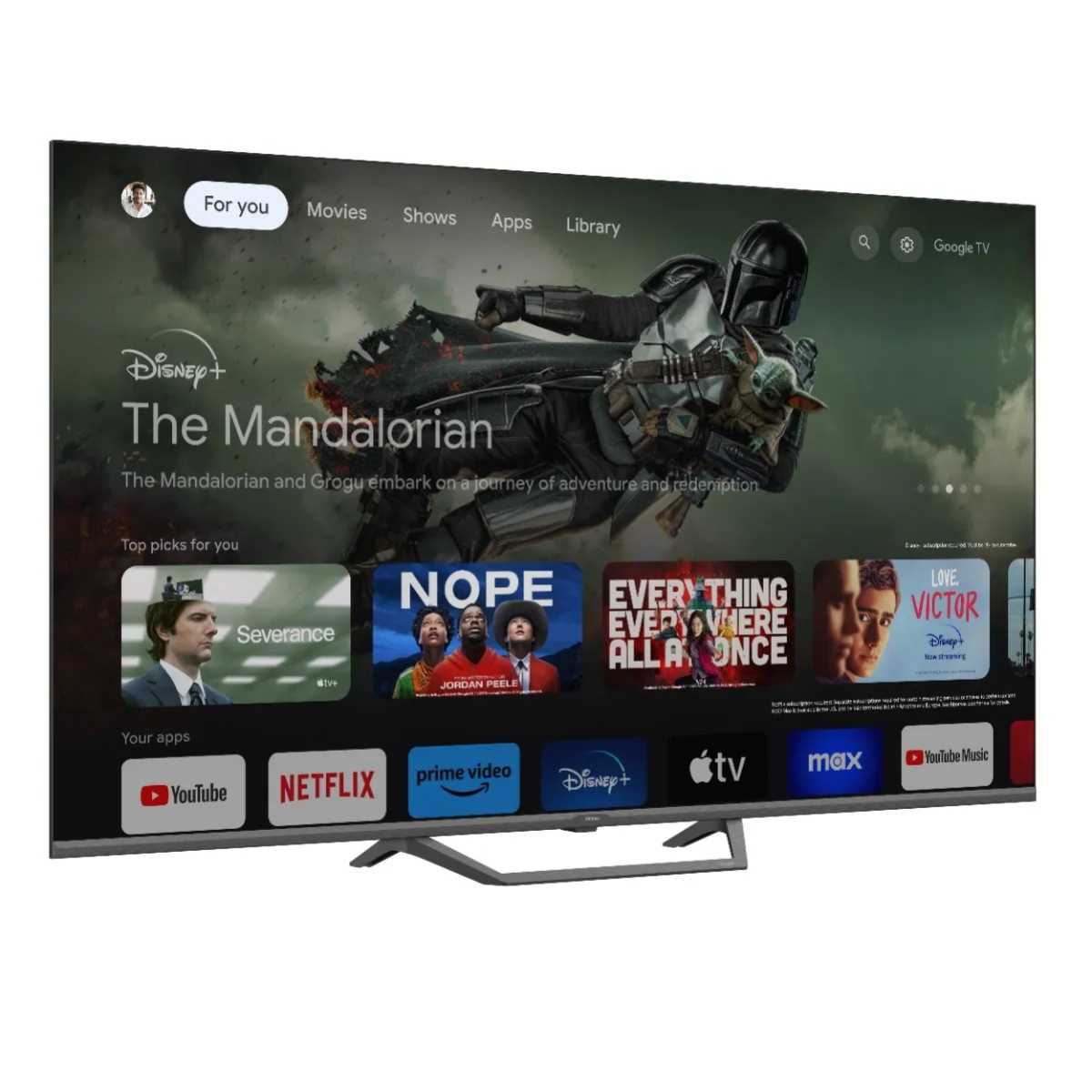 מסך "55 HAIER SMART 4K QLED דגם H55S80FUX האייר - תמונה 1