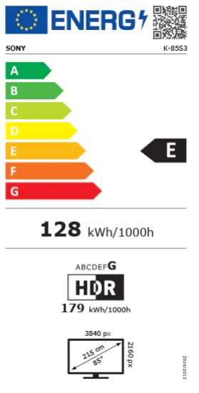 מסך "85 SONY LED 4K SMART דגם K85S35BP סוני - תמונה 2