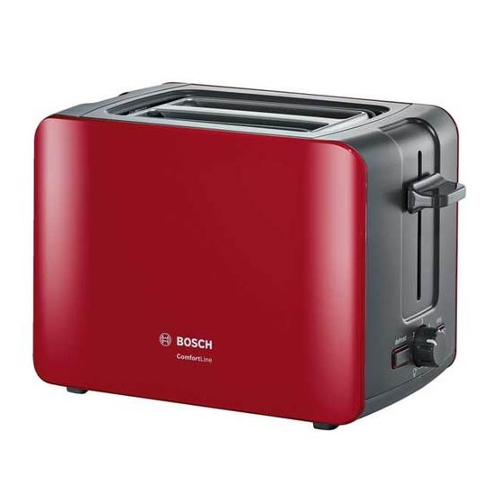 מצנם 2 פרוסות Bosch TAT6A114 אדום+אפור - תמונה 1 מצנם 2 פרוסות Bosch TAT6A114 אדום+אפור - תמונה 1