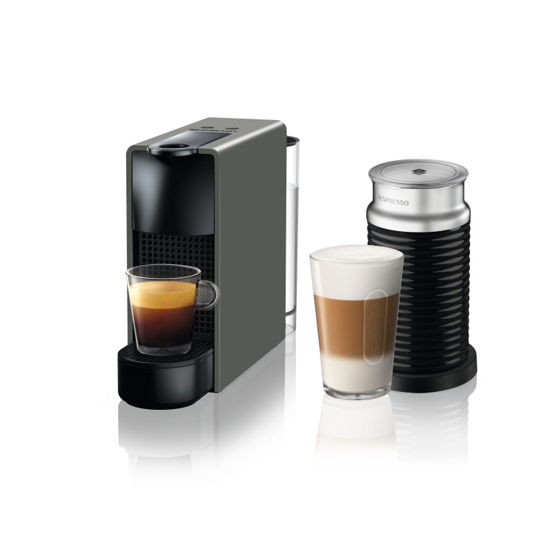 מכונת קפה Nespresso אסנזה מיני בצבע אפור דגם C30 כולל מקציף חלב ארוצ'ינו - תמונה 1 מכונת קפה Nespresso אסנזה מיני בצבע אפור דגם C30 כולל מקציף חלב ארוצ'ינו - תמונה 1