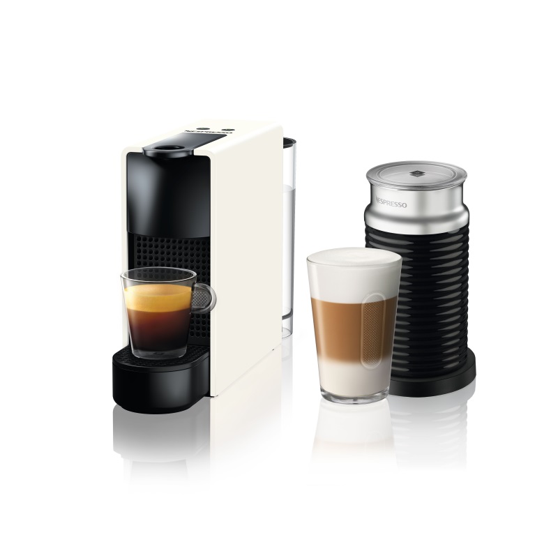 מכונת קפה Nespresso אסנזה מיני בצבע לבן דגם כולל מקציף חלב ארוצ'ינו - תמונה 1 מכונת קפה Nespresso אסנזה מיני בצבע לבן דגם כולל מקציף חלב ארוצ'ינו - תמונה 1