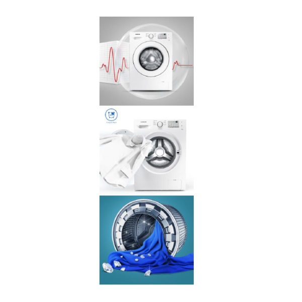מכונת כביסה פתח קידמי Samsung WW6SJ3283LW1KJ 6 ק מכונת כביסה פתח קידמי Samsung WW6SJ3283LW1KJ 6 ק