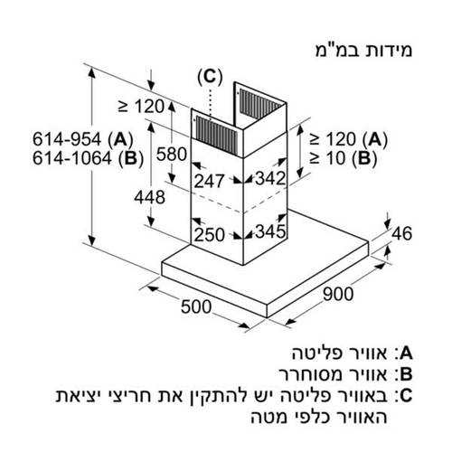 קולט אדים Siemens LC91BUV50 סימנס - תמונה 6 קולט אדים Siemens LC91BUV50 סימנס - תמונה 6