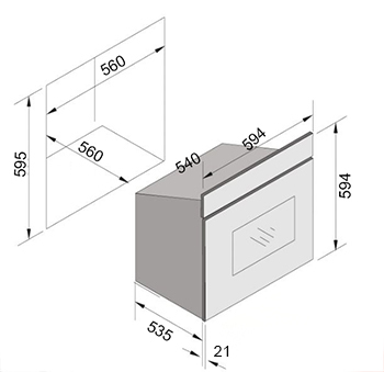 HO-600W שרטוט התקנה HO-600W שרטוט התקנה
