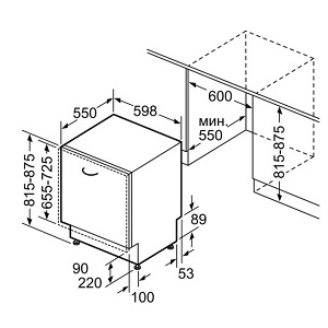 SMV46CX04E שרטוט התקנה SMV46CX04E שרטוט התקנה