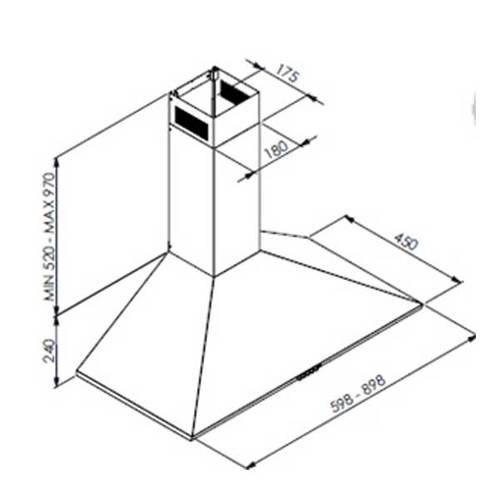 קולט אדים Delonghi CH589 דה לונגי - תמונה 2 קולט אדים Delonghi CH589 דה לונגי - תמונה 2