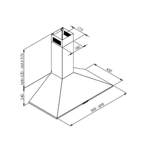 קולט אדים Delonghi CH889 דה לונגי - תמונה 2 קולט אדים Delonghi CH889 דה לונגי - תמונה 2