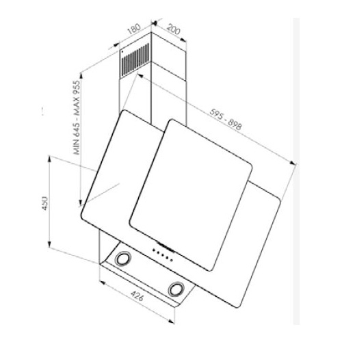 קולט אדים Delonghi CHD972W דה לונגי - תמונה 2 קולט אדים Delonghi CHD972W דה לונגי - תמונה 2