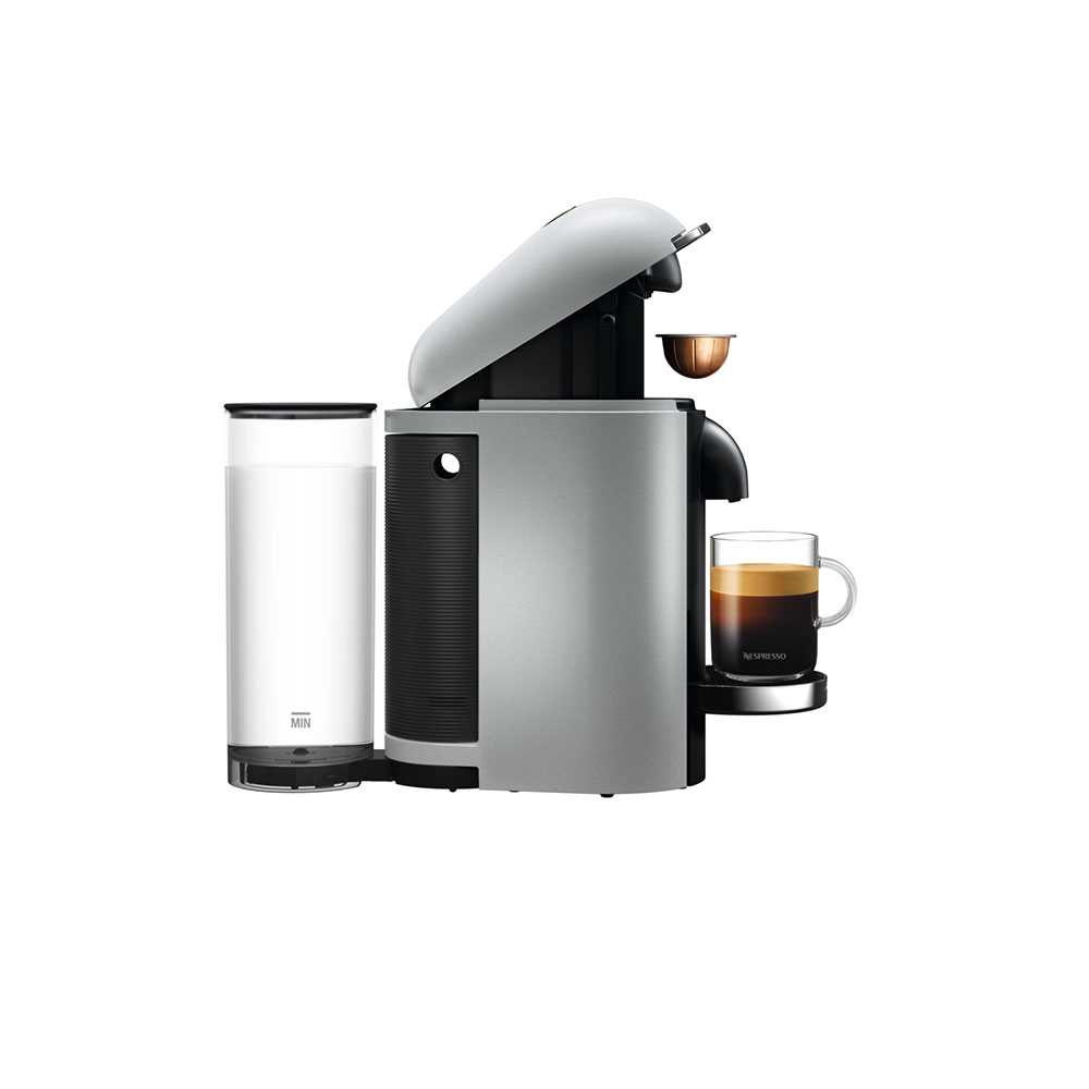 מכונת קפה VertuoPlus מבית NESPRESSO דגם GBC2 בגוון כסוף כולל מקציף חלב אירוצי'נו - תמונה 5 מכונת קפה VertuoPlus מבית NESPRESSO דגם GBC2 בגוון כסוף כולל מקציף חלב אירוצי'נו - תמונה 5