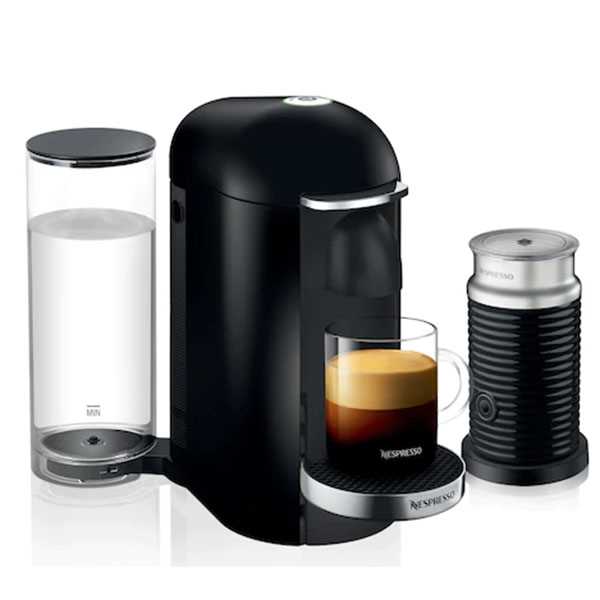 מכונת קפה VertuoPlus מבית NESPRESSO דגם GBC2 בגוון שחור כולל מקציף חלב אירוצי'נו - תמונה 1 מכונת קפה VertuoPlus מבית NESPRESSO דגם GBC2 בגוון שחור כולל מקציף חלב אירוצי'נו - תמונה 1