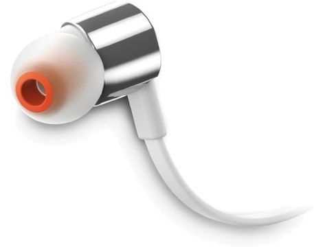 אוזניות חוטיות JBL T210 - כסף/לבן - תמונה 3 אוזניות חוטיות JBL T210 - כסף/לבן - תמונה 3