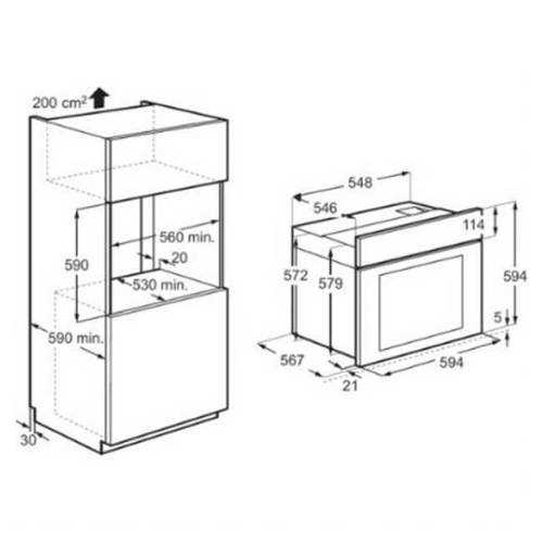 תנור בנוי Electrolux EOB5440AOX אלקטרולוקס - תמונה 2 תנור בנוי Electrolux EOB5440AOX אלקטרולוקס - תמונה 2
