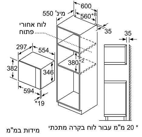 מיקרוגל bosch BFL520MW0 בוש - תמונה 5 מיקרוגל bosch BFL520MW0 בוש - תמונה 5