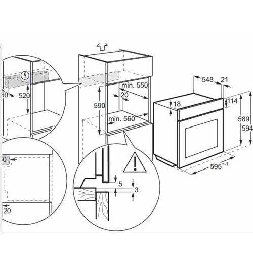 תנור בנוי Zanussi ZOP37924XU זנוסי - תמונה 2 תנור בנוי Zanussi ZOP37924XU זנוסי - תמונה 2