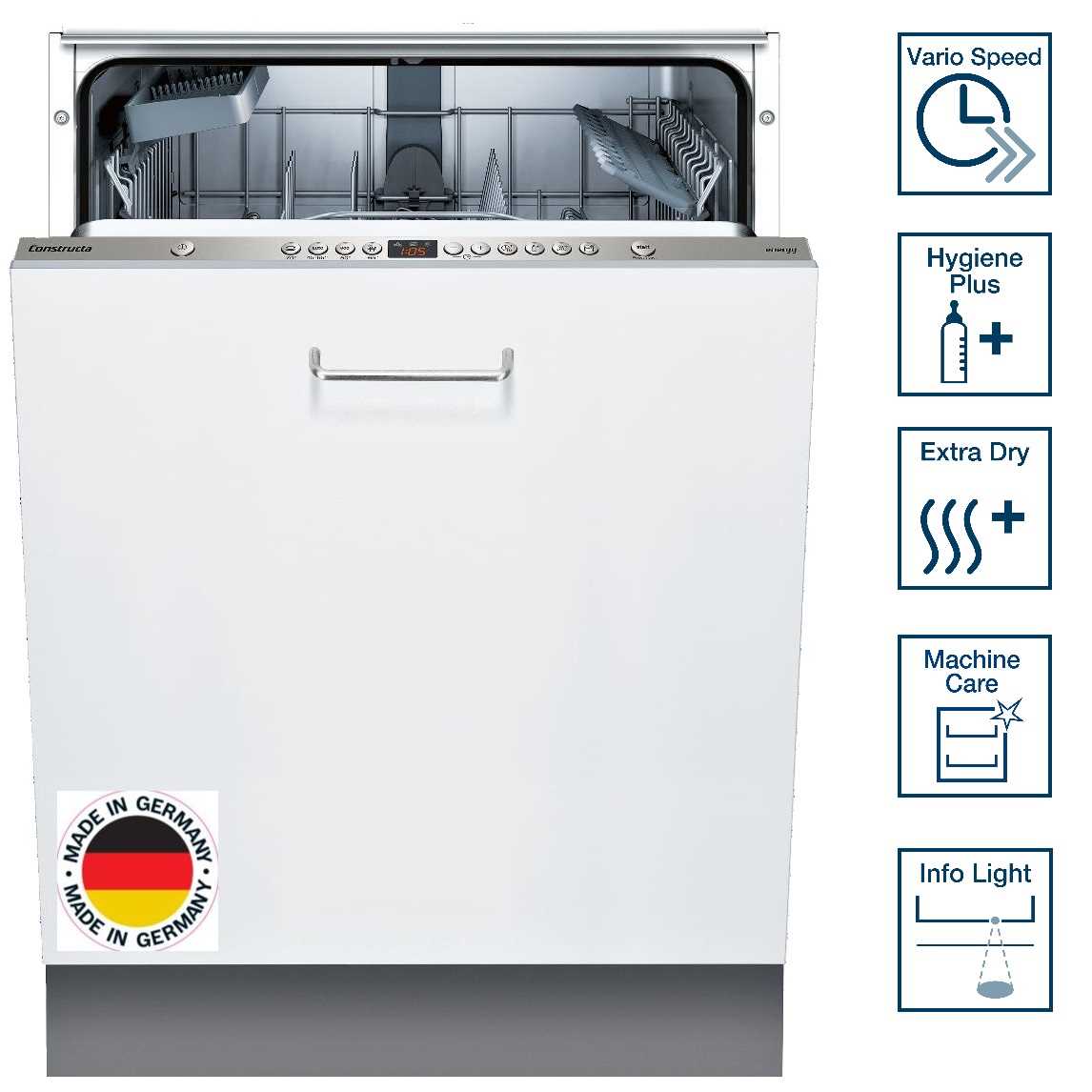 מדיח כלים רחב אינטגרלי מלא Constructa CG4A56V8 קונסטרוקטה - תמונה 1 מדיח כלים רחב אינטגרלי מלא Constructa CG4A56V8 קונסטרוקטה - תמונה 1